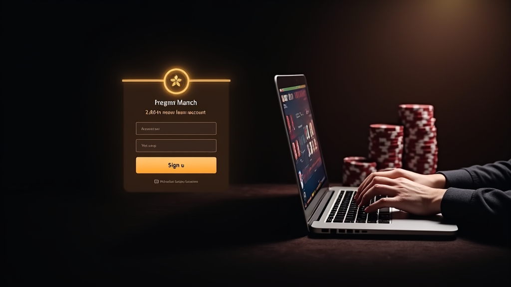 Tela de criação de conta do Lazybar com visual de casino escuro