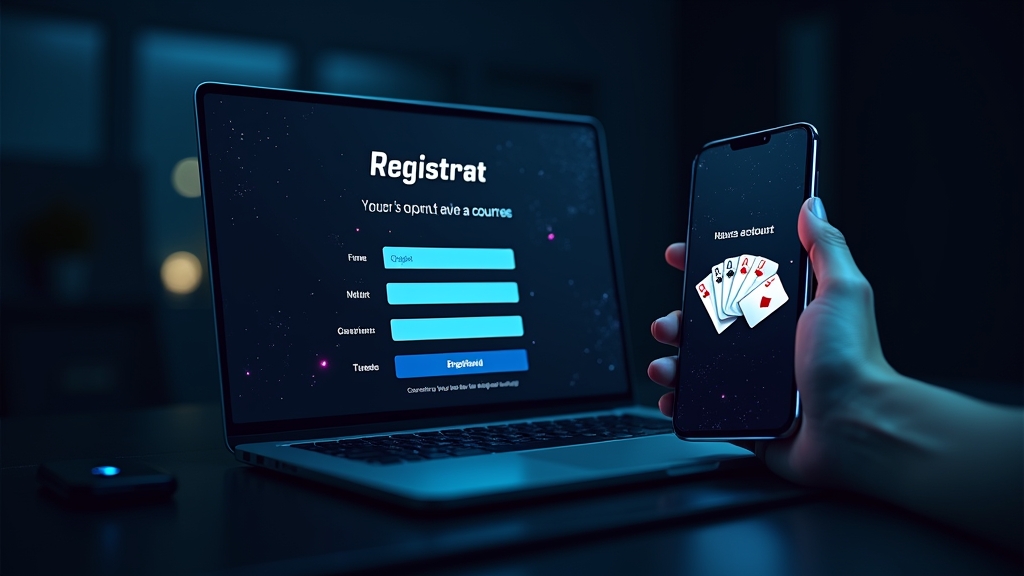 Formulário de registo do Lazybar em ambiente escuro de casino